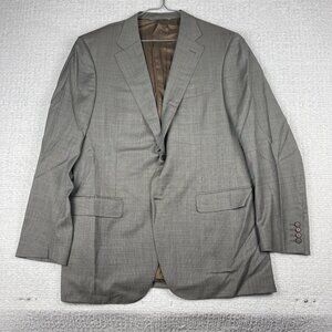 CANALI 1934 Grey / Brown Suit jacket 56L Blazer Woven Wool Made in Italy